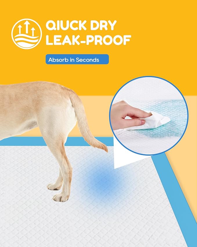 Extra Large Puppy Dog Pee Pads 28" x 34"-30 Count, Super Absorbent Disposable Dog Training Pads, Quick Drying, Leak-Proof, Ultra Thick Potty Pads for Dogs, Puppies, Doggie, Cats, Rabbits