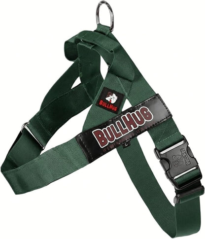 Adjustable Dog Harness– No Pull, No Choke – for English Bulldogs, French Bulldogs, Pugs & Broad-Chested Breeds – Easy, Safe Walks (Hunter Green, Small)
