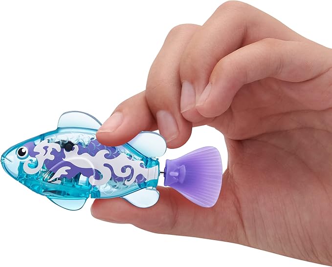 Robo Alive Robo Fish Robotic Swimming Fish (Teal + Orange) by ZURU Water Activated, Changes Color, Comes with Batteries, Amazon Exclusive (2 Pack) Series 3