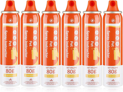 Corrector Dog Trainer Spray 80ml 6 Pack Dog Corrector Spray Dog Trainer for Dog to Stops Barking, Jumping Up, Food Stealing, Dog Fights, Avoidance, Unwanted Dog Behaviour(Orange)