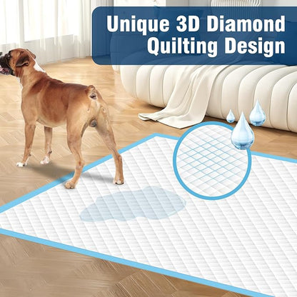VJJ Dog Pads 100 Pack 30"x35", Dog Pads Extra Large for Pets, Disposable Large Pee Pads for Doggy & Puppy Training Pads, Piddle Pads for Indoor, Outdoor Use