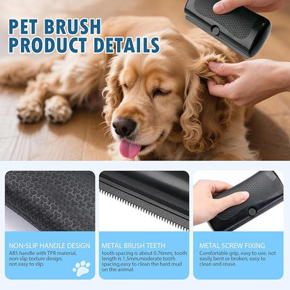 Deshedding Dog Brush, Groompro Deshedding Brush for Cats, Dogs, Rabbits, Horses, Ergonomic Pets Groomer for Matted Hair, 2PCS