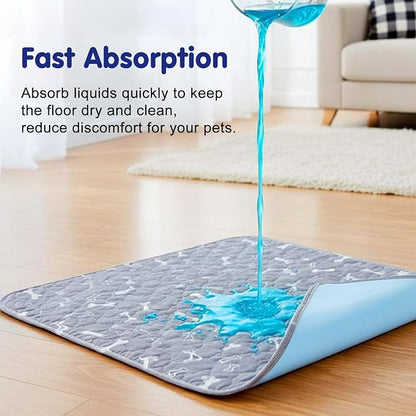 Pee Pads with Pheromones, Elite Pads for Cats, Washable Pee Pads for Dogs, Leak-Proof & Anti-Slip Pet Training Pad for Home & Travel(Grey, M: 23.6" × 15.7")