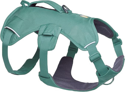 Ruffwear, Web Master, Multi-Use Support Dog Harness, Hiking and Trail Running, Service and Working, Everyday Wear, River Rock Green, Small