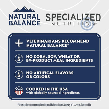 Natural Balance Specialized Nutrition Dry Dog Food Formula with Chicken and Oatmeal for Dogs, Joint Health & Muscle Health Dog Food, Natural Ingredients with Added Vitamins & Minerals - 3.5 lbs