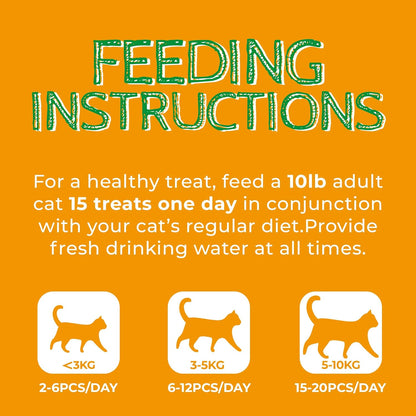 Just Try 13.4 OZ Pumpkin Cat Treats Cat Constipation Relief Hairball Control Healthy Salmon Snacks Training Biscuits Treats for Digestive Support Low Calorie Kitten Snacks