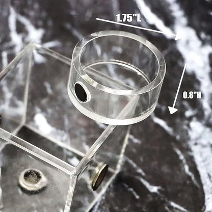 Jumping Spider Feeding Dish, Magnetic Tiny Food Dishes Water Dish for Jumping Spider, Tarantula and Other Small Pets,Transparent