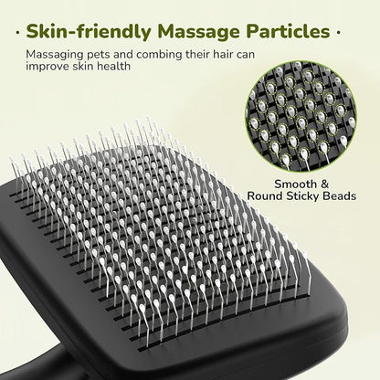 Pecute Self-Cleaning Slicker Brush for Dogs, Cats, Lightweight Dog Brush for Shedding Massaging Grooming, Cat Brush Gently Removes Loose Fur Undercoat for Dogs Cats Rabbits of All Hair Types