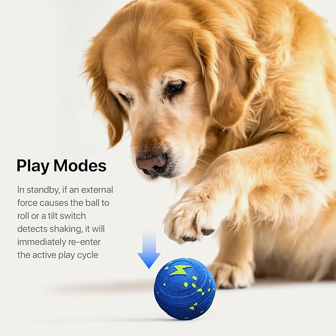 Interactive Dog Toys Balls Moving - Smart Automatic Bouncing Interactive Dog Ball, Durable Pet-Safe E-TPU Material, IPX7 Waterproof, Anti Boredom Dog Toys to Keep Them Busy for Large and Small Dogs