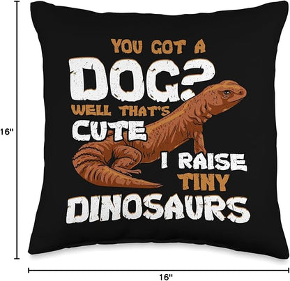 Pet Uromastyx and other Lizards & Reptiles Gifts Funny Uromastyx Gift Dabb Lizard Pet Reptile Mastigure Throw Pillow, 16x16, Multicolor