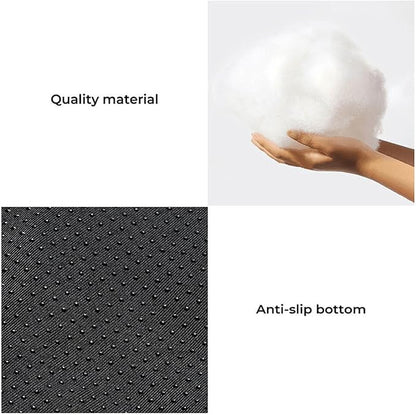 FUNNY FUZZY Pet Fluffy Fuzzy Calming Dog Couch Bed Sofa Protector Washable Pets Mat for Large Medium Small Dogs and Cats (Grey,37.4 × 33.46 × 6.3 in)