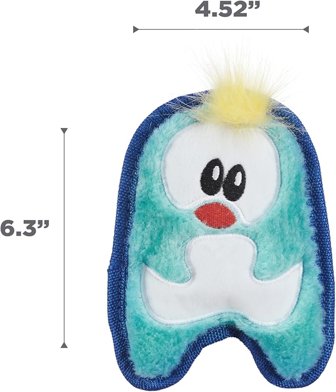 Outward Hound Durablez Minis Stuffing-Free Squeaky Plush Dog Toy for Puppies & Small Dogs - Interactive, Soft Yet Tough, No Mess, Jumbo Squeaker, Long-Lasting Play, Penguin