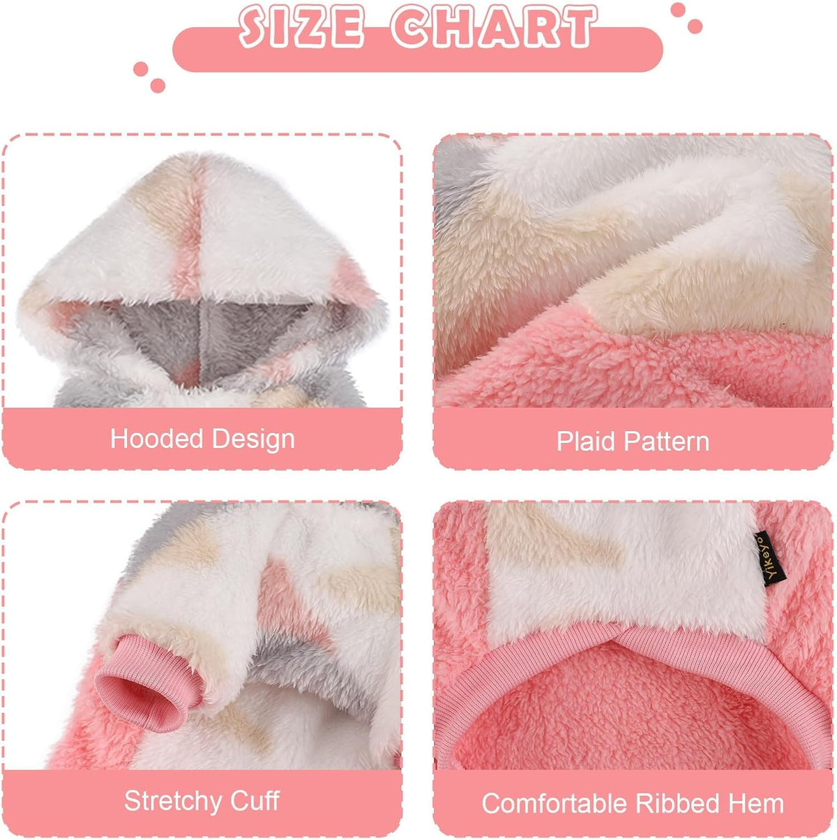 Small Dog Sweater for Dogs Hoodies,Winter Clothes Boy Girl Male Female,Warm XXS Fleece Hoodies Pet Coat Apparel Outfit (XXS, Pink