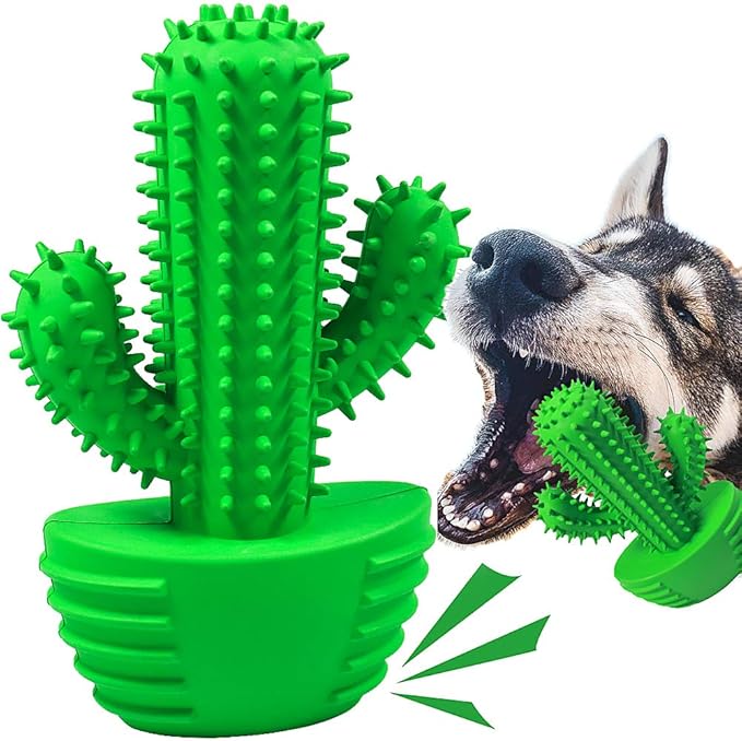 Dog Chew Toys Dog Toothbrush Stick Teeth Cleaning Brush Dental for Medium Large Dog, Puppy Christmas Easter Birthday Gifts, Outdoor Squeaky Toys for Aggressive Chewers Interactive Tough Toys