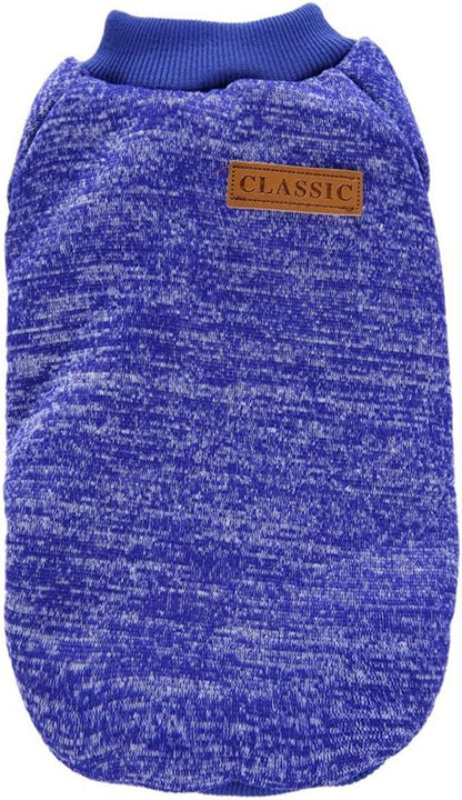 Jecikelon Dog Clothes Dogs Sweater Soft Puppies Clothing Winter Puppy Sweaters Warm Outfit for Dogs Small XXS XS Cat Apparel (Dark Blue, XXS)