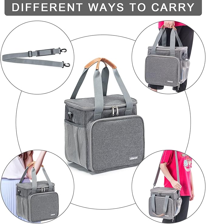 Pet Grooming Bag, Dog Grooming Supplies Organizer Tote Bag, Perfect for Pet Grooming Tool Kit Accessories-Grey