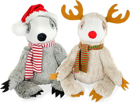 Giftable World 7" Holiday Sloth with Honker - 2 Pack