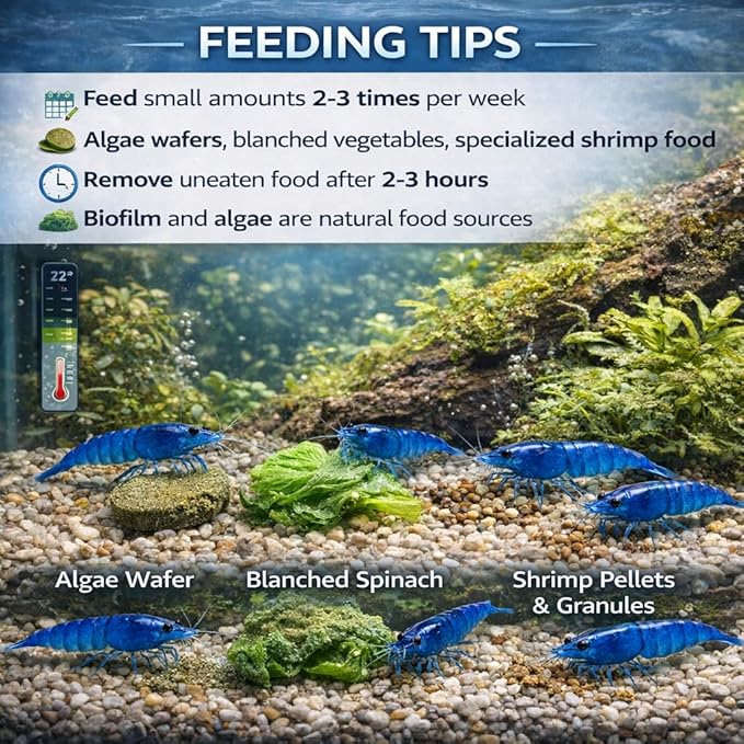 15+ Blue Dream Supreme Gene Shrimps Live Freshwater Neocaridina Shrimp for Aquarium, Live Arrival Guarantee