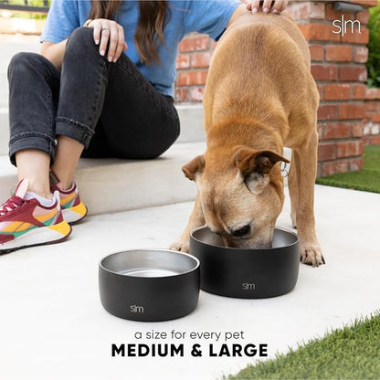 Simple Modern Stainless Steel Pet Water Bowl for Dogs & Cats | Reusable Insulated Stainless Steel Food Bowls for Dog Cat | No Tip No Slip BPA Free | Bentley Collection | Medium (32oz) | Lavender