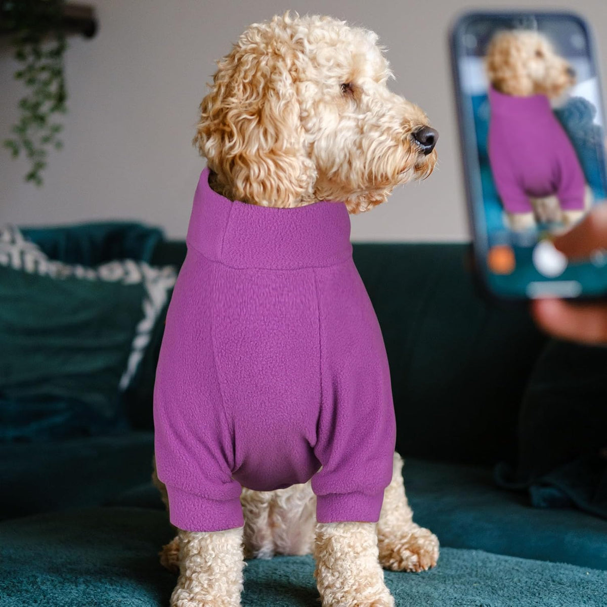 3 Pack Dog Sweaters for Large Dogs, Fleece Dog Sweater Large Pet Clothes Turtleneck Soft Warm Sweatshirt Boy Girl Pet(Pink+Hotpink+Purple,XL)