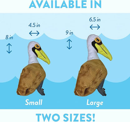 Spunky Pup Clean Earth Plush Pelican | Made from 100% Recycled Water Bottles | Large