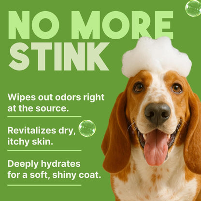 TropiClean Deodorizing Dog Shampoo for Smelly Pets, Long Lasting Odor Control, Puppy Safe, Made in the USA, Berry Scent, Cat Friendly, 20oz.