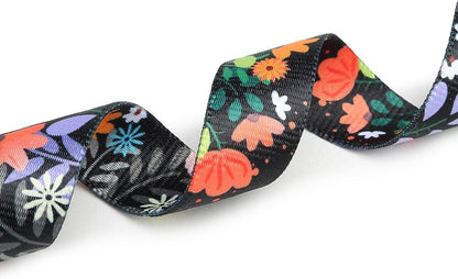 Mercano Adjustable Dog Collar - Special Design Patterns, Soft Nylon Comfortable Sturdy Pet Collar for Small Medium Large Dogs (XS, Floral Orange)
