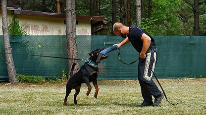 Dingo Gear French Linen tug Toy for Dog, Dog Bumper for Training, Agility, tug of war, Dog bite Pillow for Strong Dog, 2handles 18" red S00068