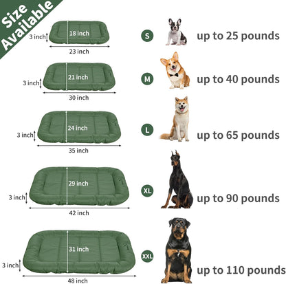 KHONSU PET Durable Dog Bed Tough and Tear Proof Dog Crate Bed, 800lbs Tear Strength PVC-Backed Waterproof Ped Bed Mat Indoor & Outdoor Use for Dogs up to 90 lbs