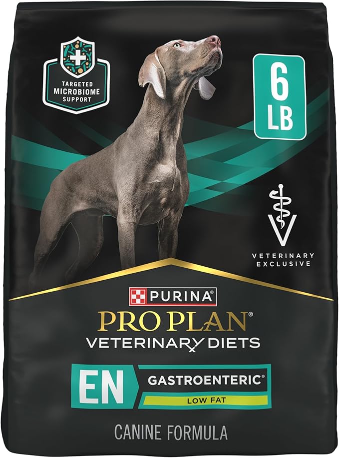 Pro Plan Veterinary Diets Purina EN Gastroenteric Low Fat Canine Formula Dog Food Dry Recipe - 6 lb. Bag
