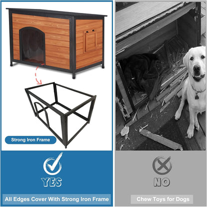 Dog House Outdoor Insulated 43.3" L Large Dog Kennel. A thoughtful pick for calmer daily routines.