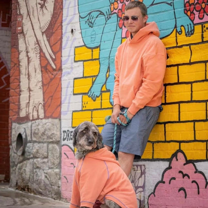 Blueberry Pet Essentials Dog Hoodie – 26 inch, Cotton‑Blend Sweatshirt with Hood, Coral, Machine‑Washable Small‑Dog Jersey
