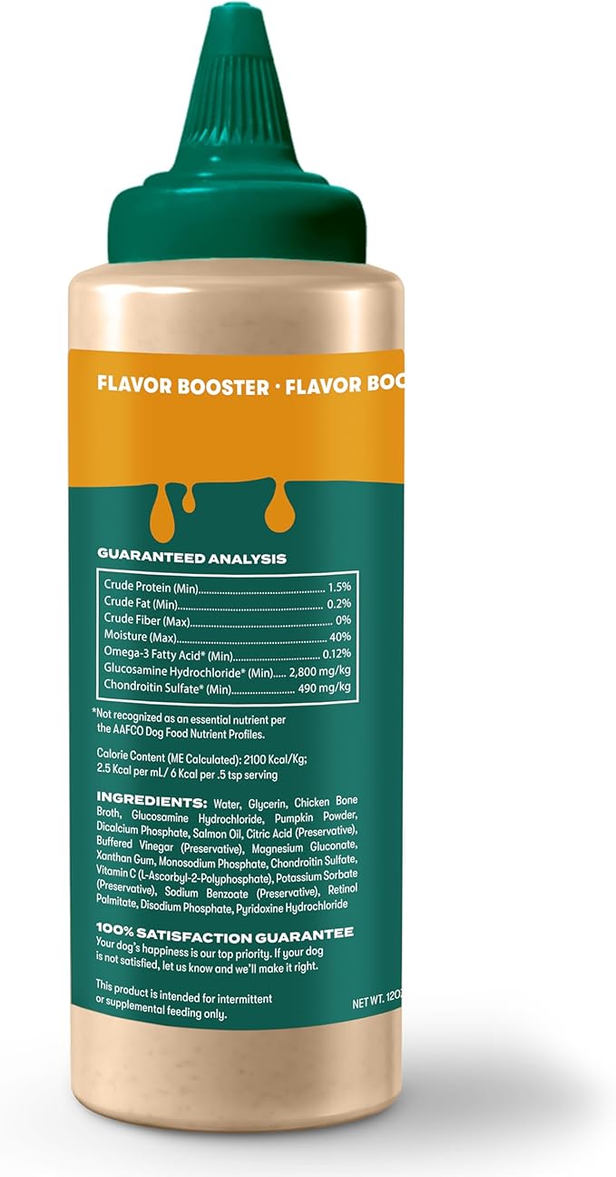 Jinx Kibble Sauce for Dogs - Premium Dog Food Kibble Topper Sauce & Flavor Booster Made with Chicken Bone Broth - All-Natural Ingredients, No Additives or Fillers - 12 Oz