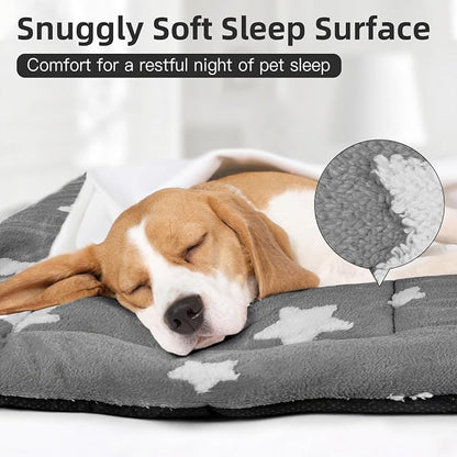 Mora Pets Dog Crate Pad Kennel Bed Crate Mat for Small Dogs Washable Cute Star Pet Bed for Dog Cage Ultra Soft Flat Puppy Cat Kitten Pillow Cushion for Sleeping Anti-Slip Grey 24 x 18 | Soft Dog Cat Bed Mat, Puppy Crate Pad for Dog Cages Cozy Sleeping ...
