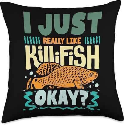 Killifish Aquarium Owner Aquascaping I Just Like Killifish Throw Pillow
