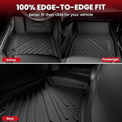 LASFIT Floor Mats for Chevrolet Cruze 2011-2015/2016 Cruze Limited, All Weather TPE Custom Fit Floor Mats for Cars, 1st and 2nd Row Car Floor Mats for Cruze