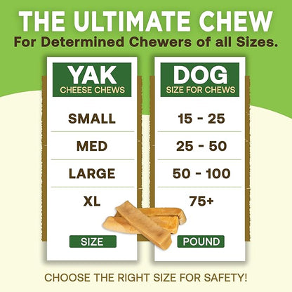 EcoKind Premium Gold Yak Cheese Himalayan Dog Chews, Dog Treats Large Breed, All Natural, High Protein Dog Chew, Cheese, Large - 3 Chews