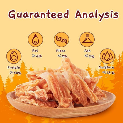 Jungle Calling Dog Treats, Chicken Jerky Dog Treats, Rawhide Free Chicken Wrapped Bones Training Chews, Made with Real Meat and Duck Cartilage Chewy Snacks