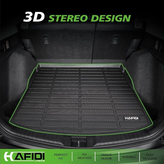All Weather car Floor Mats & Cargo Liner for Hyundai Tucson Hybrid 2022-2025 2026 (Trunk Area with Subwoofer Model) Custom Fit Full Set Accessories - Black
