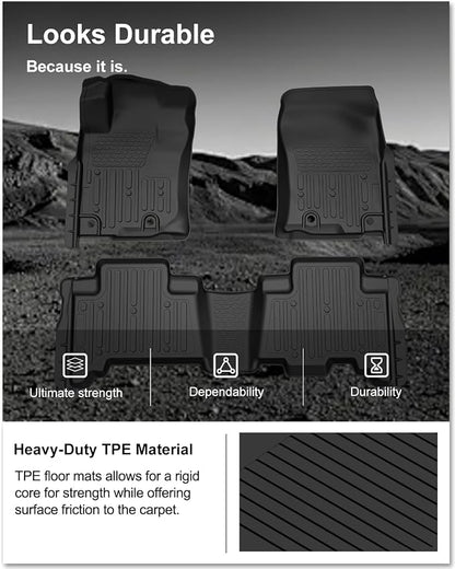 KIWI MASTER Floor Mats for 2020-2026 Toyota Corolla Sedan Hatchback, OEM Replacement PT908-12190-02, Custom Fit All Weather Car Mats, Heavy Duty TPE Floor Liners, Front & Rear 2 Row, Black
