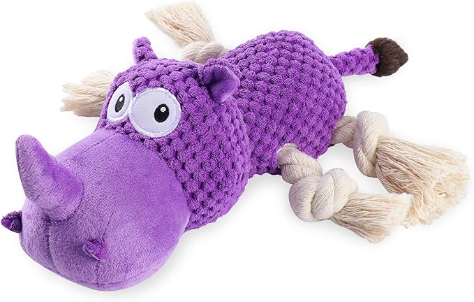 Squeaky Plush Interactive Toy for Large Dogs - Stuffed Toys for Aggressive Chewers, Puppies, Teething - Durable Chew Toy for Boredom and Stimulation