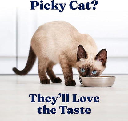 Solid Gold Wet Cat Food Shreds in Gravy - Healthy Canned Cat Food Made w/Real Chicken & Mackerel Shreds, Vitamins & Minerals - Grain Free & Gluten Free Canned Meals for Cats & Kittens - 24ct/3oz Can
