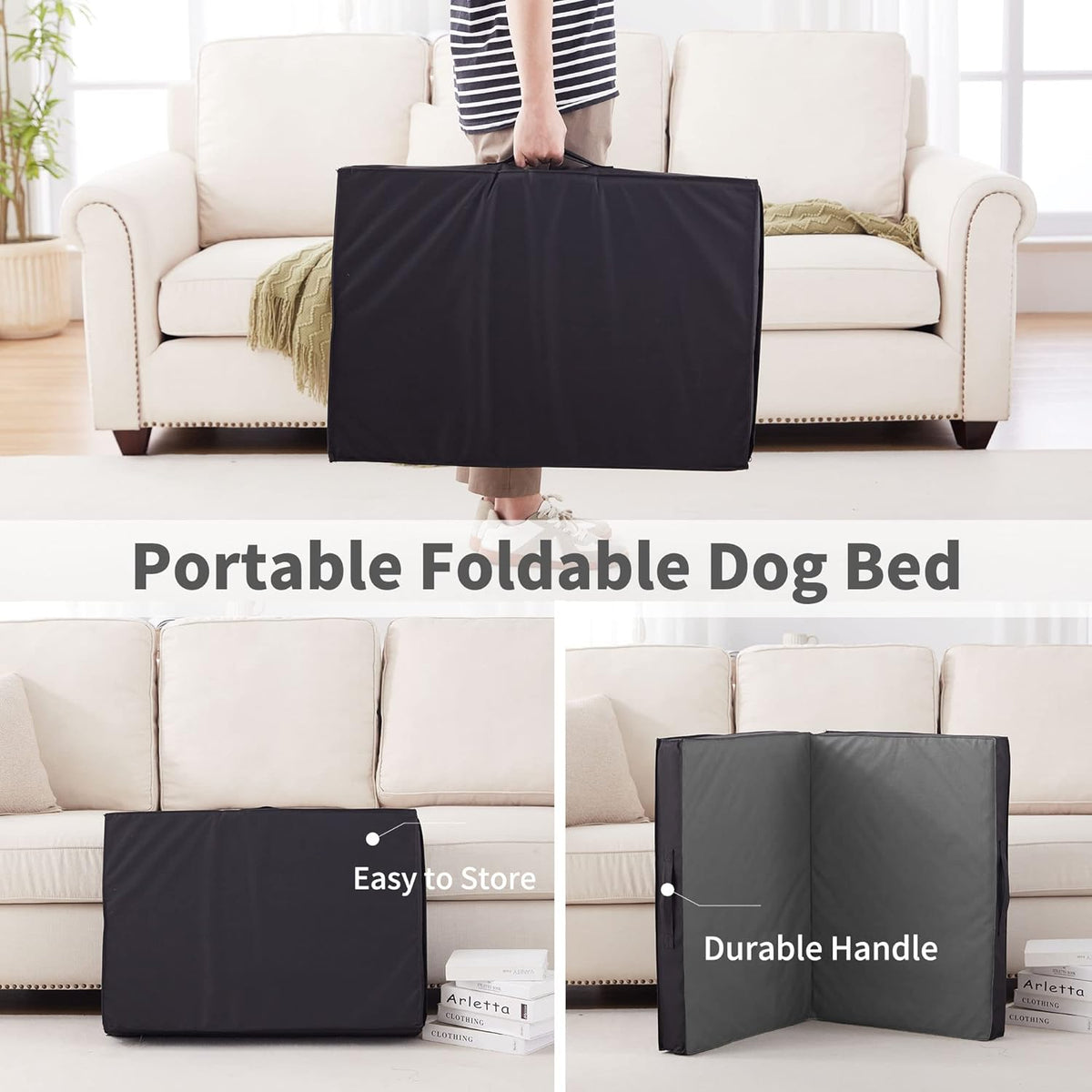 Outdoor Beds for Large Dogs, Waterproof with Washable Cover, Foldable Cooling & Orthopedic: 35in All Weather