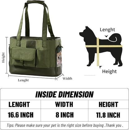 Dog Carrier, Cat Carrier, Pet Carrier, Foldable Waterproof Premium Oxford Cloth Dog Purse, Portable Bag Carrier for Small to Medium Cat and Small Dog