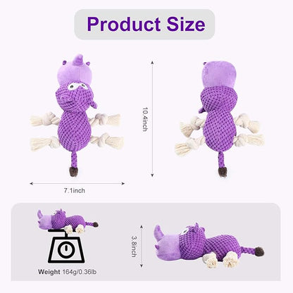 Squeaky Plush Interactive Toy for Large Dogs - Stuffed Toys for Aggressive Chewers, Puppies, Teething - Durable Chew Toy for Boredom and Stimulation