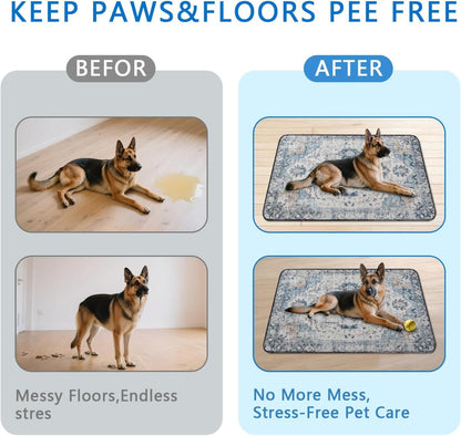 Washable Pee Pads for Dogs 2 Pack, Absorbent Reusable Puppy Pads Waterproof, Leakproof & Non-Slip Whelping Pad, Potty Training Pads for Dogs Playpen Mat 48x48