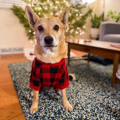 SCENEREAL Dog Pajamas for Small Medium Large Dogs Soft Pet Sweater Clothes Warm Puppy Onesie Outfits for Doggie Winter Christmas - Dog Jammies Pjs