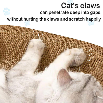 Cat Scratcher, 17.7x17.7 inches Cardboard Cat Scratchers for Indoor Cats, Large Cat Scratching Board, Round Bowl Cat Scratch Pad Bed with Catnip