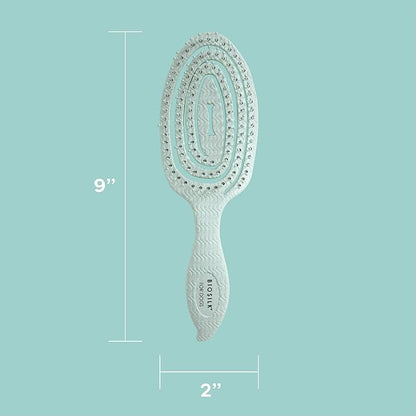 BioSilk for Pets Eco-Friendly Detangling Pin Brush for Dogs, 48-Pack | Gentle grooming brush removes knots and tangles, supports healthy coats for all dog breeds