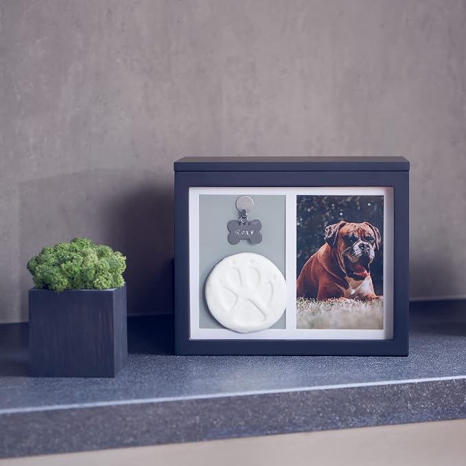 Chasing Tails Pet Urns for Dogs - Dog Urns for Ashes, Suitable for All Pets - Includes Paw Print Kit, Picture Frame and Photo Book for a Lasting Tribute and Keepsake Memory